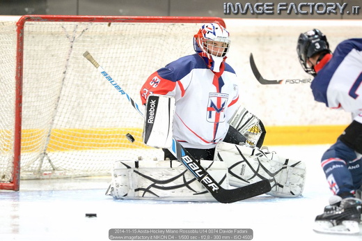 2014-11-15 Aosta-Hockey Milano Rossoblu U14 0074 Davide Fadani